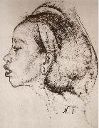 Nikolay Fechin Head portrait  of female oil painting reproduction